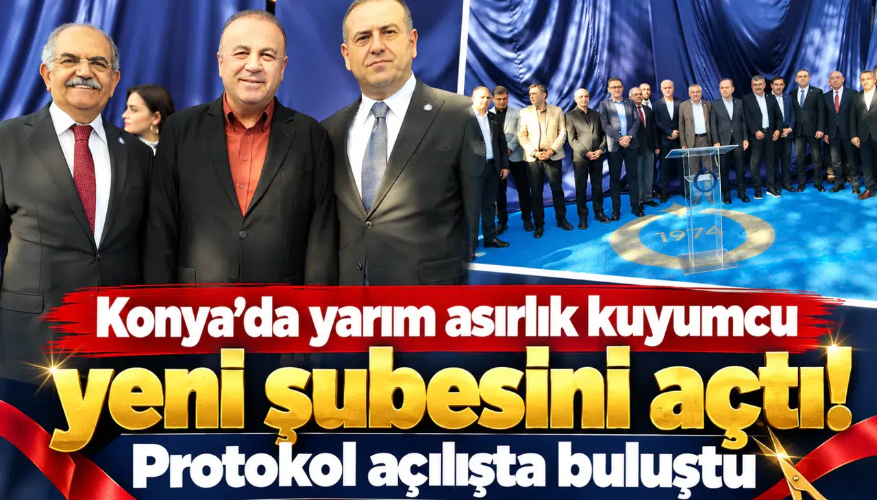 Konya’da yarım asırlık kuyumcu yeni şubesini açtı! Protokol açılışta buluştu