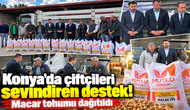 Konya’da çiftçileri sevindiren destek! Macar tohumu dağıtıldı
