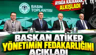 Konyaspor yönetiminden alacakları için büyük fedakarlık! Başkan Atiker ayakta alkışladı