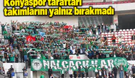 Konyaspor taraftarı takımlarını yalnız bırakmadı