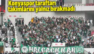 Konyaspor taraftarı takımlarını yalnız bırakmadı