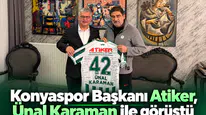 Konyaspor Başkanı  Atiker, Ünal Karaman ile görüştü