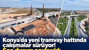 Konya’da yeni tramvay hattında çalışmalar sürüyor! Son durum paylaşıldı