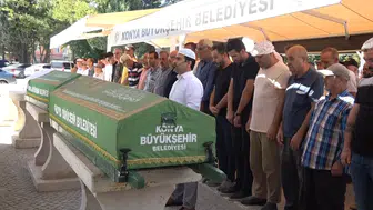 Konya’da acı olay! Kazada hayatını kaybeden çift yan yana defnedildi