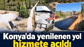 Konya’da yenilenen yol hizmete açıldı