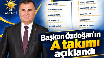 Başkan Özdoğan’ın A takımı açıklandı