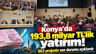 Konya’da 193,8 milyar TL’lik yatırım! 663 projenin son durumu açıklandı