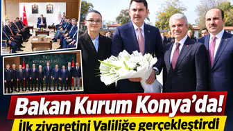 Bakan Kurum Konya’da! İlk ziyaretini Valiliğe gerçekleştirdi