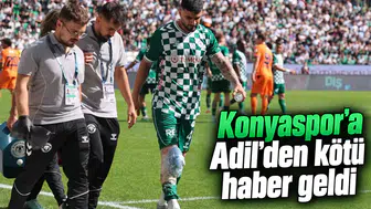 Konyaspor'u yıkan sakatlık! Adil'de çapraz bağ yırtığı