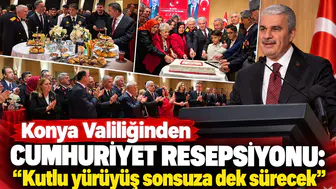 Konya Valiliğinden Cumhuriyet Resepsiyonu: "Kutlu yürüyüş sonsuza dek sürecek"