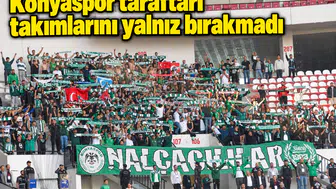Konyaspor taraftarı takımlarını yalnız bırakmadı