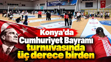 Konya’da Cumhuriyet Bayramı turnuvasında üç derece birden