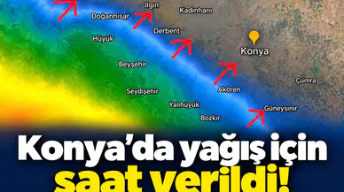 Konya’da yağış için saat verildi!