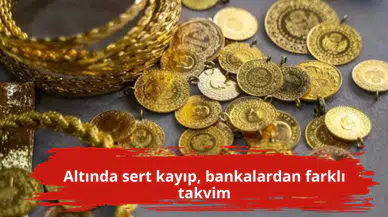 Altında sert kayıp, bankalardan farklı takvim