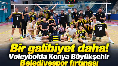 Bir galibiyet daha! Voleybolda Konya Büyükşehir Belediyespor fırtınası