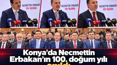 Konya’da Necmettin Erbakan’ın 100. doğum yılı anıldı
