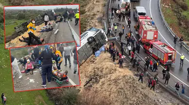 Yolcu otobüsü devrildi! 8 ölü, 26 yaralı