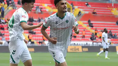 Konyasporlu genç forvet, kariyerinin ilk Süper Lig golünü attı
