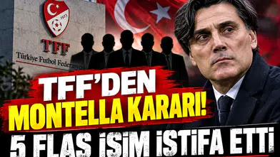 TFF’den Montella kararı! 5 flaş isim istifa etti