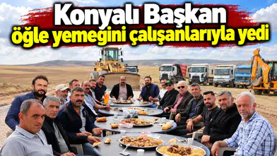 Konyalı Başkan öğle yemeğini çalışanlarıyla yedi