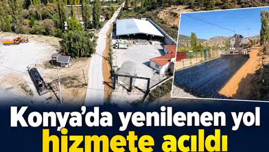 Konya’da yenilenen yol hizmete açıldı