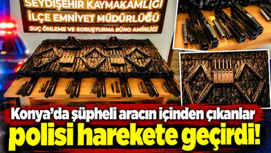 Konya’da şüpheli aracın içinden çıkanlar polisi harekete geçirdi!