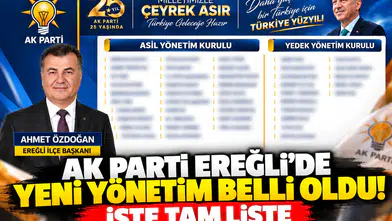 AK Parti Ereğli’de yeni yönetim belli oldu! İşte tam liste…