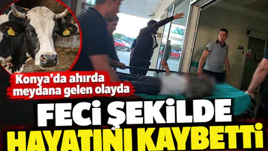 Konya’da ahırda meydana gelen olayda feci şekilde hayatını kaybetti
