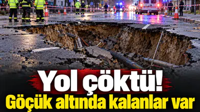Yol çöktü! Göçük altında kalanlar var