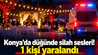 Konya’da düğünde silah sesleri! 1 kişi yaralandı
