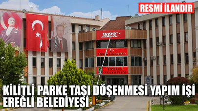 Kilitli parke taşı döşenmesi yapım işi. Ereğli Belediyesi
