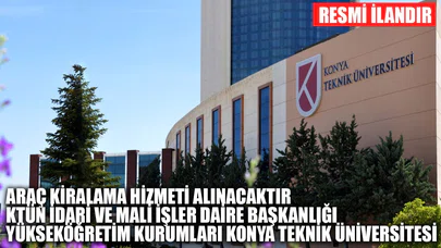 Araç kiralama hizmeti alınacaktır.