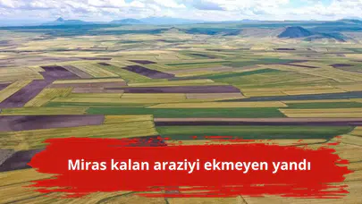 Miras kalan araziyi ekmeyen yandı