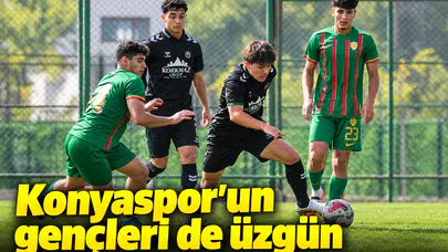Konyaspor'un gençleri de üzgün döndü!
