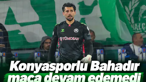 Konyasporlu kaleci, Galatasaray maçında sakatlandı