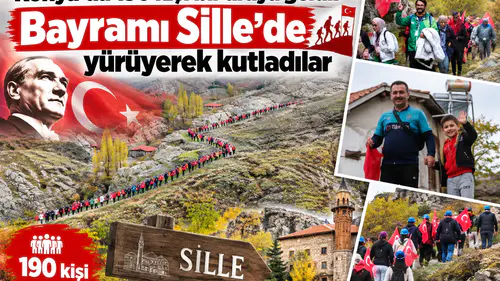 Konya’da 190 kişi bir araya geldi! Bayramı Sille’de yürüyerek kutladılar