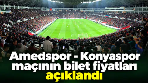 Amedspor - Konyaspor maçının bilet fiyatları açıklandı