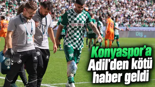 Konyaspor'u yıkan sakatlık! Adil'de çapraz bağ yırtığı