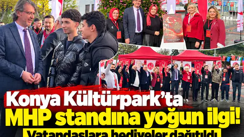 Konya Kültürpark’ta MHP standına yoğun ilgi! Vatandaşlara hediyeler dağıtıldı