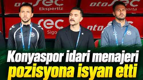 Konyaspor idari menajeri pozisyona isyan etti, kırmızı kart gördü!