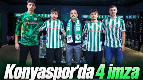 Konyaspor'da 4 genç oyuncu ile profesyonel sözleşme yapıldı