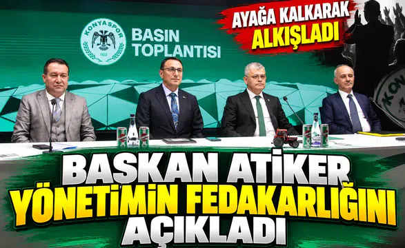 Konyaspor yönetiminden alacakları için büyük fedakarlık! Başkan Atiker ayakta alkışladı
