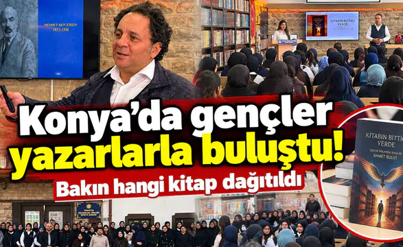 Konya’da gençler yazarlarla buluştu! Bakın hangi kitap dağıtıldı