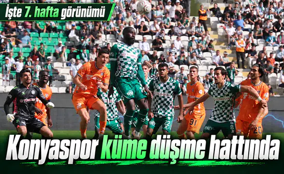 Konyaspor küme düşme hattında! İşte Süper Lig'de 7. hafta görünümü