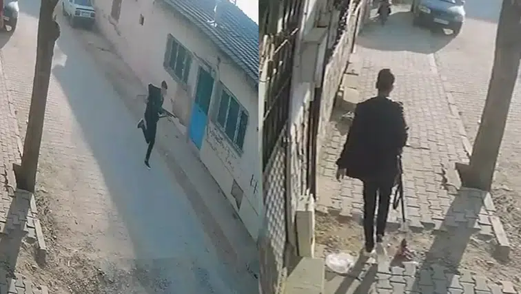 Okul saldırısında yeni görüntüler! Pompalı tüfekle böyle ilerledi
