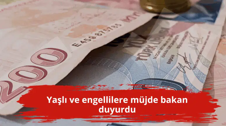 Yaşlı ve engellilere müjde bakan duyurdu