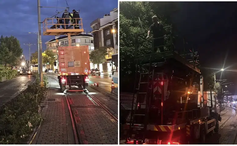 Konya’da tramvay hattındaki arıza için çalışmalar sürüyor