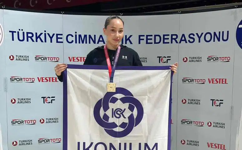 Konya’nın genç cimnastikçisi Yalçın, Türkiye şampiyonu oldu