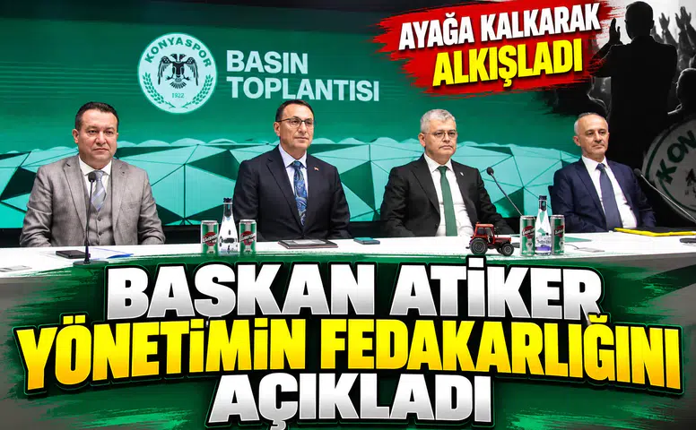 Konyaspor yönetiminden alacakları için büyük fedakarlık! Başkan Atiker ayakta alkışladı
