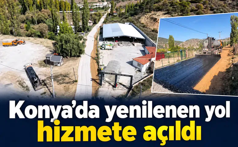 Konya’da yenilenen yol hizmete açıldı